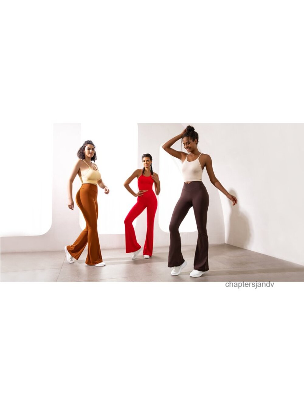 Flare Leggings Women Crossover Yoga Pants Tummy Control - Picture 6 of 6